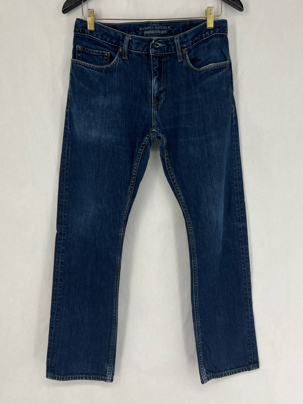 Banana Republic Men’s Dark Blue vintage Straight-Leg Jeans 30x30, 100% cotton